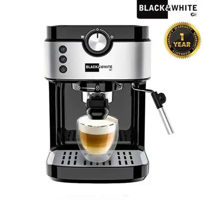 Black and White coffee maker, 15 bar espresso, black, CM800
